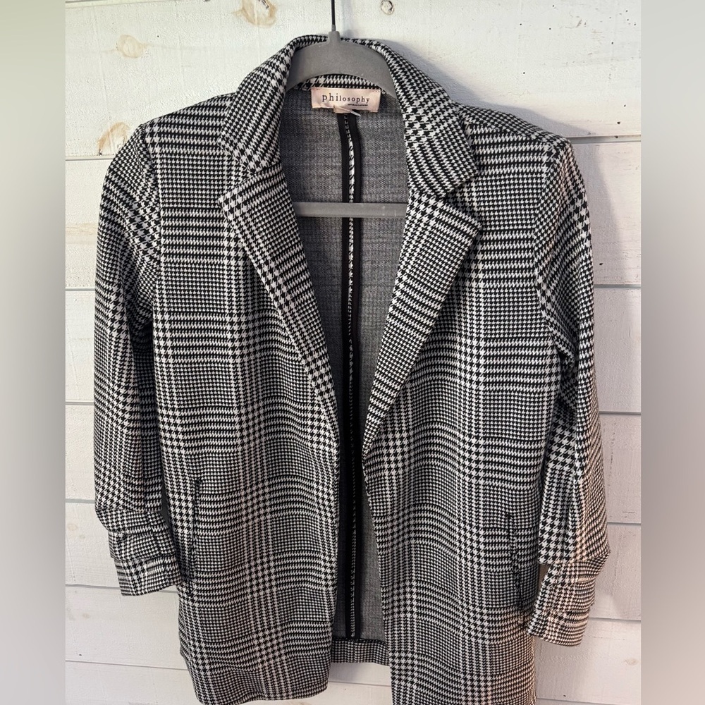 Philosophy Black and White Women's Blazer